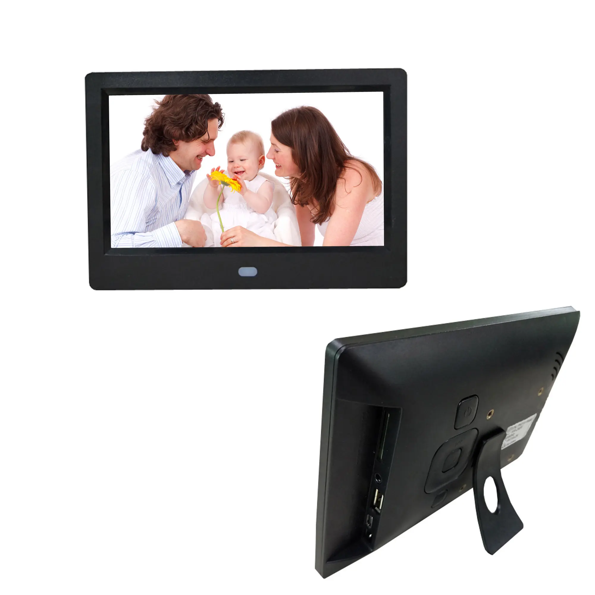 Montaje en pared video publicidad marco de fotos digital 7 pulgadas LCD Video Display Loop reproducción