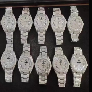 Bán Buôn Tùy Chỉnh VVS D Moissanite Đồng Hồ Cơ Khí Người Đàn Ông Thép Không Gỉ Ban Nhạc Con Trỏ Quay Số ETA Phong Trào 100 Thanh Nước - Product Image 1