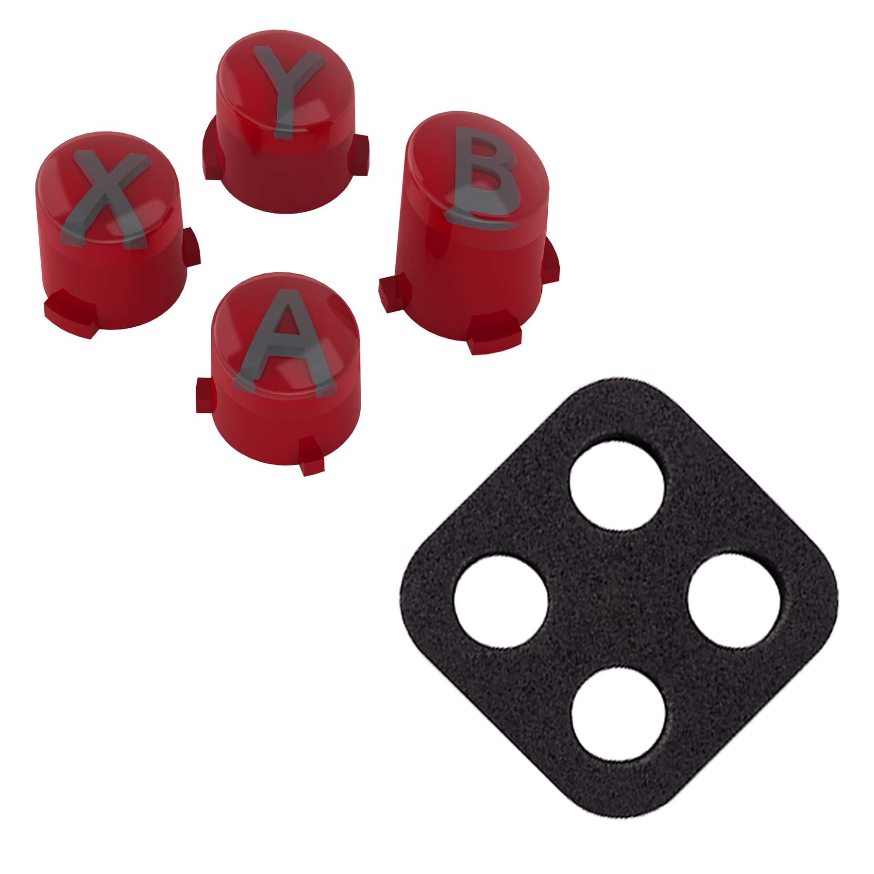 Rouge carmin et transparent avec symboles gris classiques JDX3M020WS