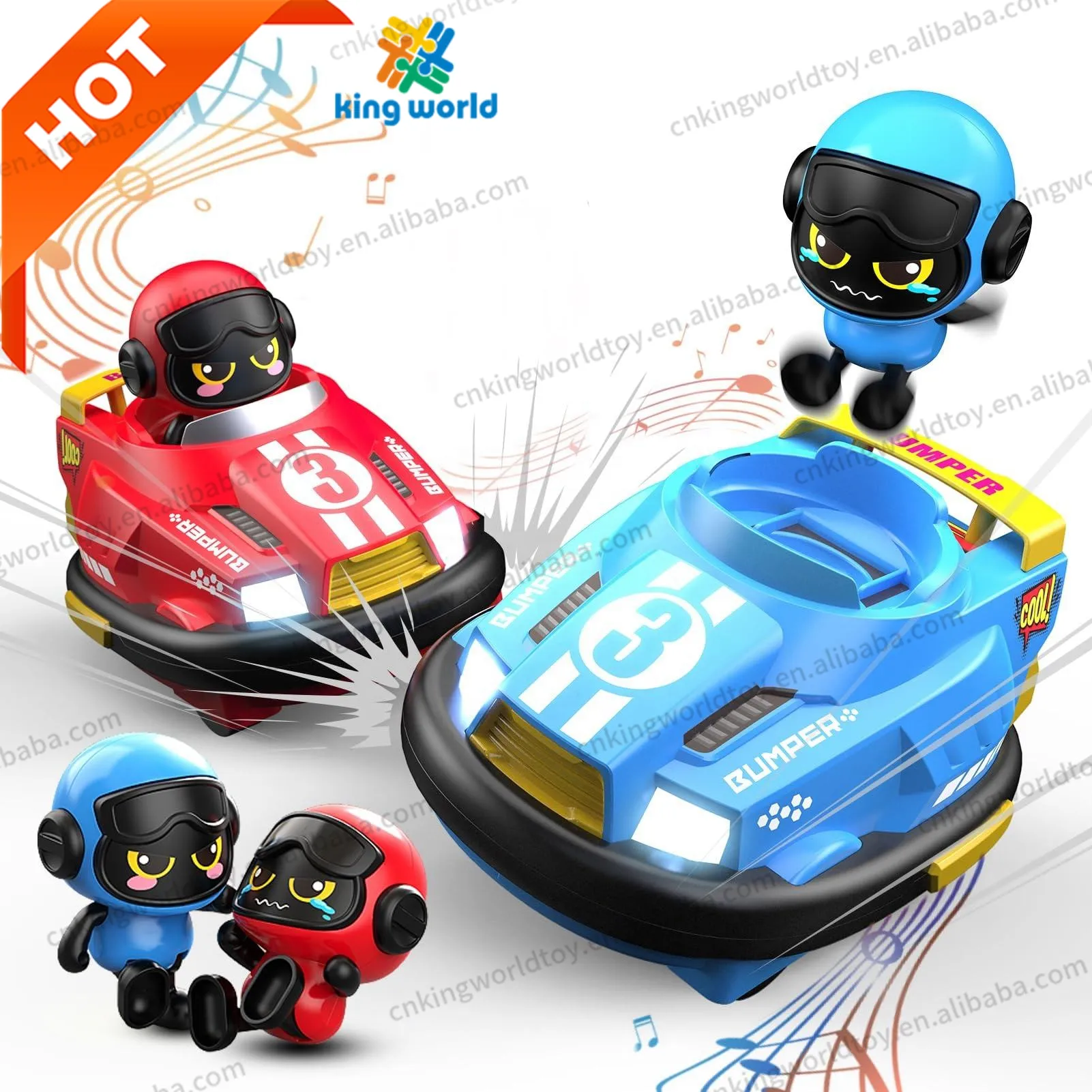 Hot 2024 RC Bumper Car Toy Fun Versus Game Remote Control Crash Vehicle Toy Hobby Light Radio Control Battle Car RC Bumper Cars
