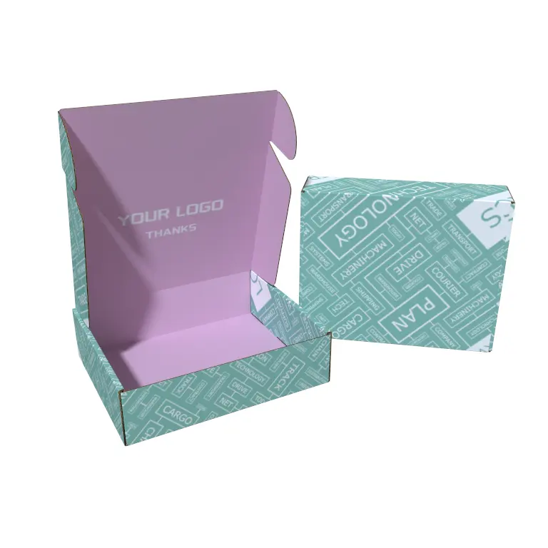 Top Selling Custom Cosmetic Packaging Custom Corrugated Mailer Box Pink Shipping Boxes Custom Logo Shipping Mailer Box
