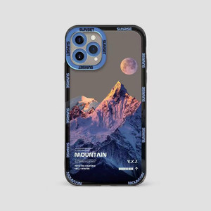 Lüks kılıf Apple iPhone 11 Pro Max yumuşak TPU telefon kapağı Fundas için iPhone 13 12PRO manzara Sunset Cloud boyalı kabuk - Product Image 1