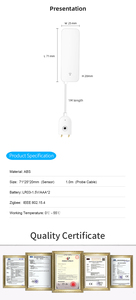 Zigbee水漏れセンサーバッテリー音声制御とリモートコントロールスイッチ付き - Product Image 6