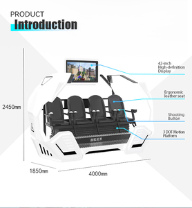 Thiết kế mới trong nhà thương mại 3 doof chuyển động nền tảng VR chuyển động Ghế bốn chỗ tàu vũ trụ VR rạp chiếu phim với trò chơi bắn súng - Product Image 5