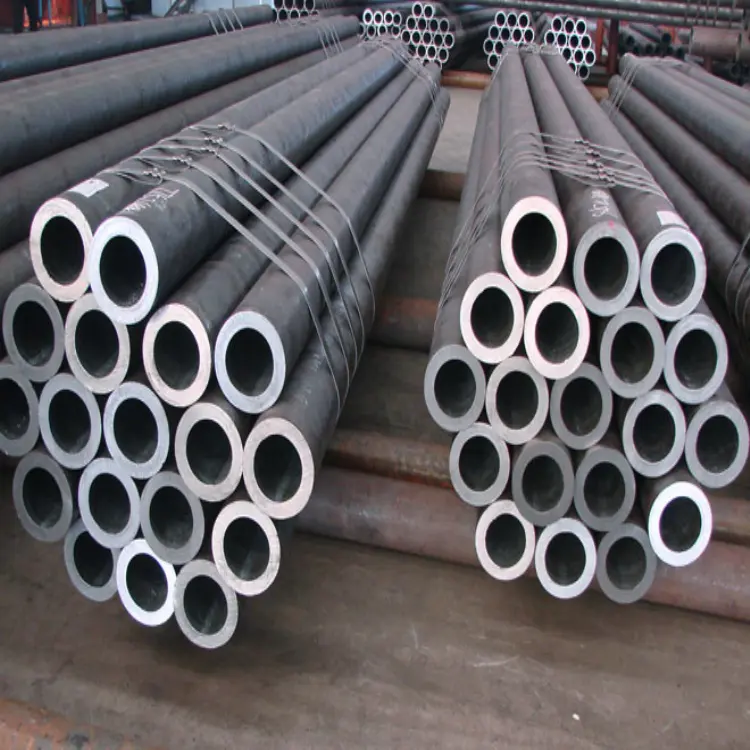 Tubo de aço carbono laminado a quente sem costura do fornecedor da China com certificação ISO9001 para materiais de construção e aplicações estruturais