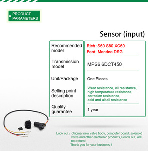 Sensor de entrada de transmisión automática MPS6 6DCT450 para Ford Volvo Sensor de arnés de transmisión de doble embrague - Product Image 5