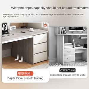 <strong>Simple</strong> Modern <strong>Desk</strong> Home Student Bedroom Writing <strong>Desk</strong> Office Employee Single <strong>Computer</strong> <strong>Desk</strong> with Storage Drawer - Product Image 3