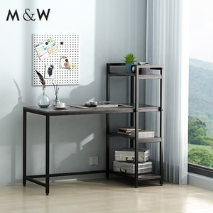 Nordic <strong>Simple</strong> Home Office <strong>Desk</strong> Writing <strong>Computer</strong> <strong>Desk</strong> with Book Shelve - Product Image 4