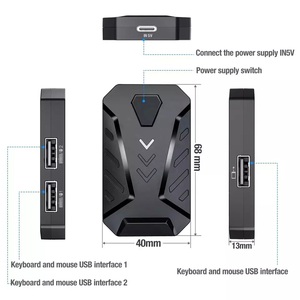 4 em 1 <span class=keywords><strong>One</strong></span> Hand Gaming <span class=keywords><strong>Keyboard</strong></span> e <span class=keywords><strong>Mouse</strong></span> Backlight <span class=keywords><strong>Wireless</strong></span> Blue-tooths Game Converter para Android IOS FPS Mobile Phone