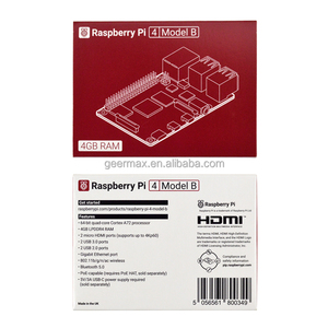 Ahududu Pi 4B 4GB orijinal geliştirme kurulu ile 2 USB 3.0 Python programlama Robot Raspberry Pi 4B Model B 4G için AI