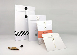 Benutzer definierte starre Umschlag UV-gedruckte Kraft papier umschlag mit Knopf und Schnur verschluss - Product Image 6