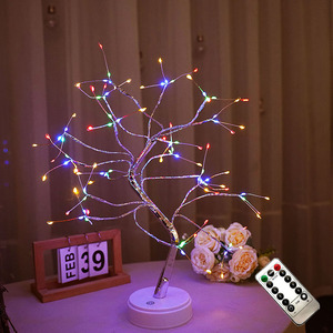 108 <span class=keywords><strong>LED</strong></span>銅線ストリングライトバッテリー/USB式ツリーライト、RCベッドルームデスクトップフェアリースピリットナイト装飾照明付き - Product Image 1