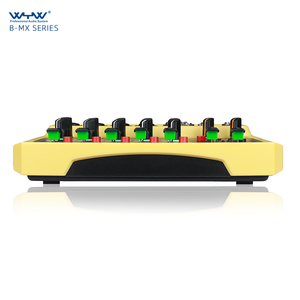 Professional <strong>6</strong> Channels Yellow Color <strong>Audio</strong> Mixer with Sound Card Usb <strong>Interface</strong> - Product Image 4