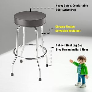 14-inch 360 độ xoay thép bàn làm việc phân Vinyl đệm biểu tượng chỗ ngồi với 300lb Công suất nhà để xe & hội thảo phân cho ăn uống - Product Image 3