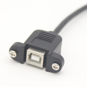 BM TO BF Micro USB 2.0แผงสายเคเบิลเครื่องพิมพ์พร้อมสกรูล็อคพีวีซี/วัสดุฉนวนไนล่อน - Product Image 2