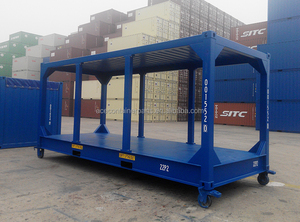 Marcos de contenedores de envío de 20 pies de longitud con viga lateral extraíble para una carga eficiente de carga - Product Image 4