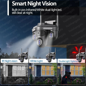 3PTZ 30X ซูมออปติคอลได้สูงสุดแบบอัลตร้า HD 35MP 7เลนส์4มุมมองติดตามอัตโนมัติ WiFi IP กล้องวงจรปิดรักษาความปลอดภัยเครือข่ายไร้สาย - Product Image 4