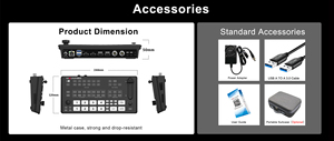 Conmutador de vídeo portátil Movmagic de 5 canales con entrada 4K, para producción in situ, transmisión en vivo y múltiples interfaces - Product Image 4