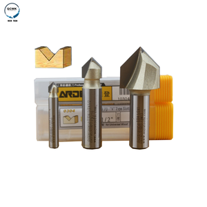 Arden Cnc Bit Tools 1/2 Vástago 90 Grados V Tipo Carburo Cnc Carpintería Router Bits Fresa de madera V Bit - Product Image 3
