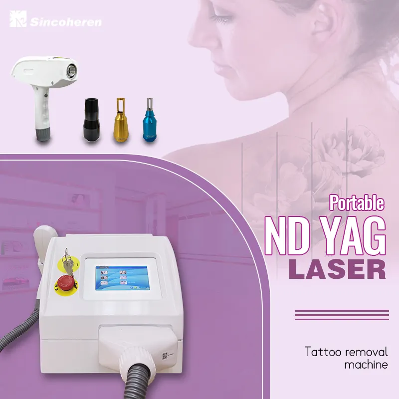 Prezzo distributore rimozione tatuaggio portatile Laser Q Switch rimozione tatuaggio Laser Nd Yag Laser in vendita