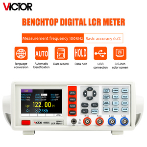 VICTOR 4090C Multiple Frequency and Level <strong>Tests</strong> with a <strong>Basic</strong> Accuracyof 0.1%.USB and RS232 Bench LCR Meter LCR Bridge 100KHz - Product Image 2