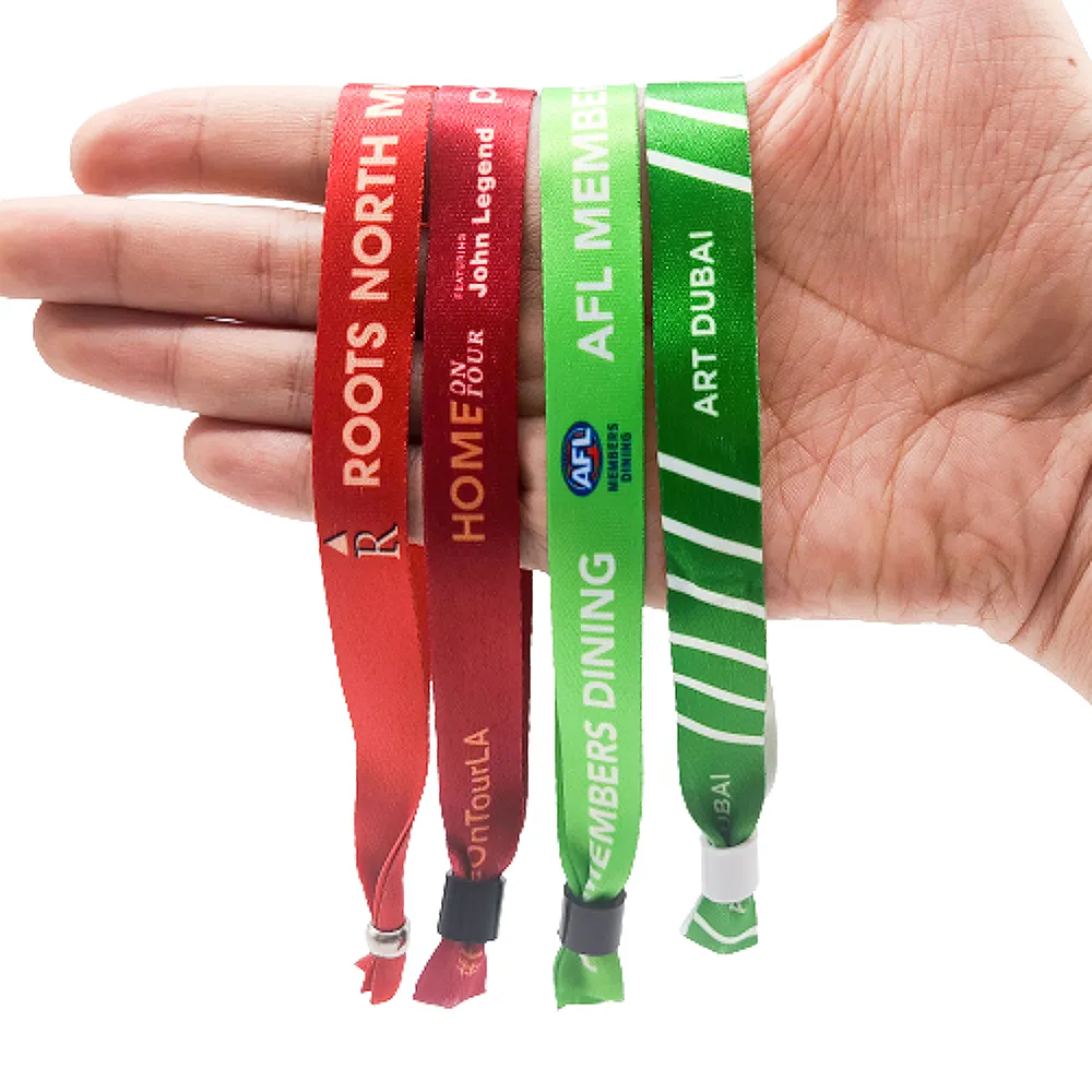 सस्ते कस्टम Wristbands कपड़े Wristbands घटनाक्रम के लिए कपड़ा घटना कपड़ा armband