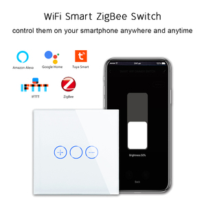 Bingoelec Wifi Tuya akıllı ev cihazları ab dokunmatik işık duvar elektrik Dimmer Zigbee akıllı anahtar - Product Image 5