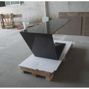 Personalizzato nero unico moderno a forma irregolare scrivania da ufficio creativo personalizzato tavolo per Computer singolo - Product Image 2