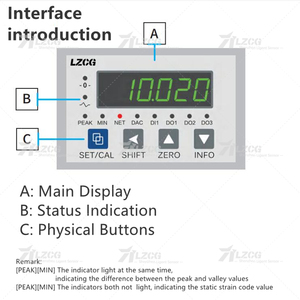 Indicador de pesaje de celda de carga, instrumento de medición de fuerza, transmisor Digital RS485/RS232 analógico de 4 ~ 20mA/0 ~ 5V Modbus RTU- - Product Image 6