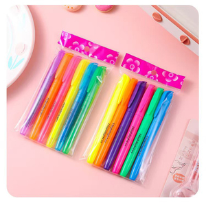 Set di penne evidenziatrici di grande capacità Non tossiche personalizzate con punta a scalpello ad asciugatura rapida e pennello obliquo per uso scolastico - Product Image 6