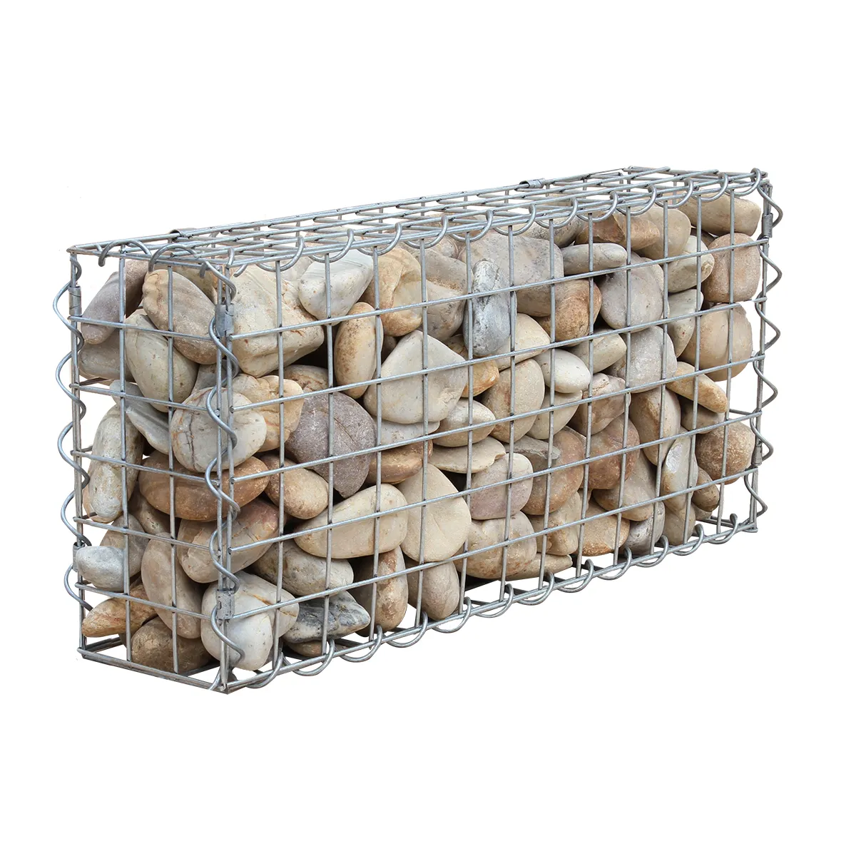 Cage soudée anticorrosion de pierre de mur de décoration de boîte de gabion clôturant la maille