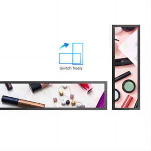 Digital Signage Advertisement Bar Screen Shelf Stretched Bar <strong>Type</strong> <strong>Lcd</strong> <strong>Display</strong> Stretched Bar <strong>LCD</strong> <strong>Display</strong> for Airport Shoe Stores - Product Image 2