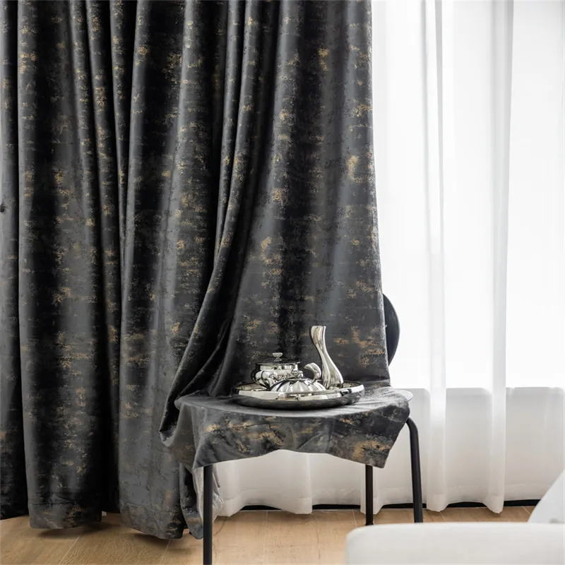 Европейский портьеры для гостиной Valance дизайнерские известные бренды Роскошные позолоченные шторы