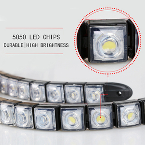 Araba LED DRL gündüz çalışan far 6-20LED esnek park beyaz su geçirmez sürüş sis ampul otomatik lamba Styling güçlendirme kullanımı için - Product Image 2