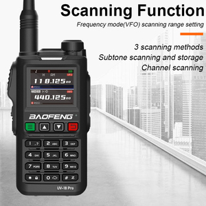 オリジナルのBaofengUV-18Proトランシーバー5WGPSワンクリック周波数マッチング999CHNOAA長距離Type-Cハム双方向ラジオ