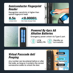 Tediton tecnologia a basso prezzo bullone gancio di blocco upvc finestra in alluminio vetro finestra porta smart lucchetto wireless per cancello scorrevole - Product Image 4
