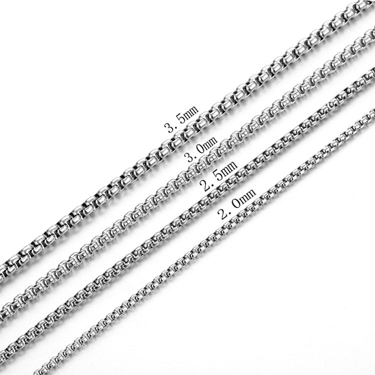 3.0mm, catena d'argento della scatola
