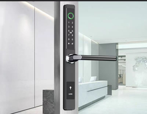 Smart Fingerprint & Keyless Lock für Home Aluminium rahmen Glastür mit Tuya Smart App Control & Karten zugriffs netzwerk TTLOCK