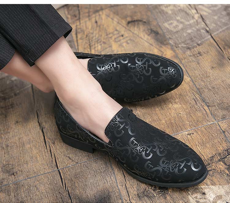 Microfiber Stylish Shoe Casual Dress Formal Loafers Men Black S219-3347 (STOCK ITEM) 20 PRISTINE