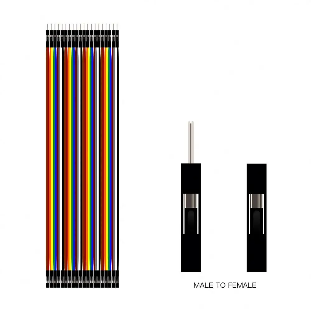 สายเคเบิลชายกับหญิง 40 ขา 20 ซม. 24AWG