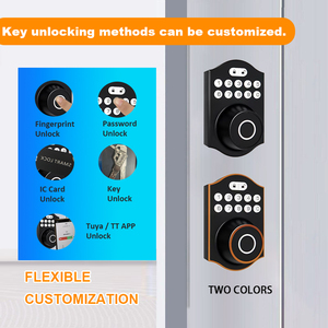 Ttlock tuya <span class=keywords><strong>Wifi</strong></span> Keyless nhập thông minh khóa vân tay mật khẩu thẻ IC điện tử Khóa chốt cửa ngoài trời không thấm nước khóa thông minh - Product Image 2