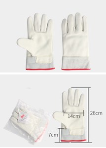 液体窒素保護牛革革極低温作業用手袋耐熱性 - Product Image 6