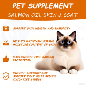 Custom Salmon Soft Chews para gatos Pet Suplemento Saúde Treats Vitaminas Alimentos com óleo de peixe Omega3 6 9 DHA EPA - Product Image 2