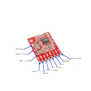 Taidacent <strong>Microphone</strong> Sound NE5532 TDA1308 Two Way Mixing Module Mono 2 Channel Stereo Mixer 2 <strong>Input</strong> 1 <strong>Output</strong> <strong>Audio</strong> Mixer Board
