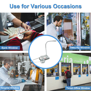 Banka çift yönlü interkom sistemi anti-parazit çift yönlü iletişim mikrofon konuşma cam interkomdan E330-M - Product Image 5
