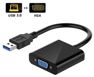 Adaptador USB 3,0 a VGA, convertidor de vídeo multipantalla para gráficos, concentrador USB para ordenador portátil/Monitor de ordenador de escritorio/proyector