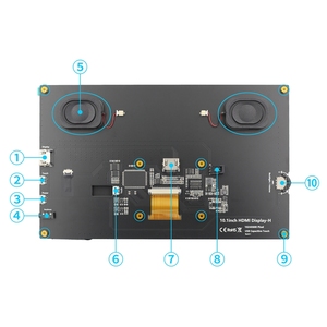 Display LCD Touch Screen da 10.1 pollici 1024X600 per Raspberry Pi 3B +/4B con supporto altoparlanti per regolare la retroilluminazione Kit modulo LCD - Product Image 6