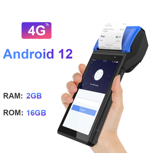 Terminal portátil Android 12 POS Máquina impresora de recibos de pantalla táctil de mano Múltiples idiomas opcionales - Product Image 1