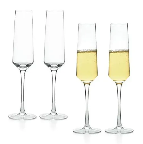 Champagne personalizzato Logo di lusso retrò cristallo trasparente bicchieri di vino con stelo per bere rosso bianco gigante bicchiere di vino come regalo