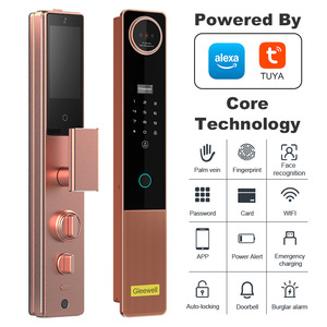 Alexa ระบบ3D อัจฉริยะระบบจดจำใบหน้าระบบล็อคด้วยลายนิ้วมือระบบวิดีโออินเตอร์คอมพร้อมกล้องล็อคอัจฉริยะจากผู้จำหน่ายระดับโกลด์ - Product Image 3
